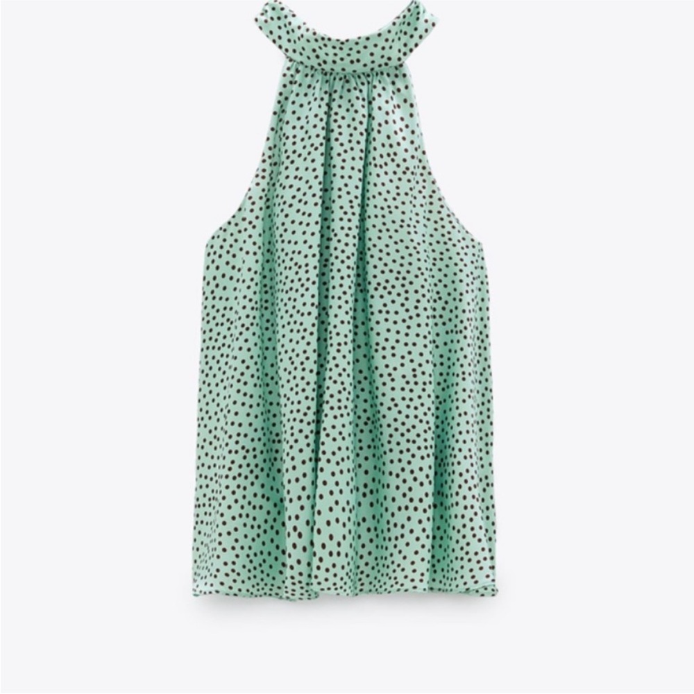 ZARA Polka Dot Satin Top